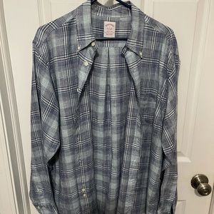 Brooks Brothers Irish Linen Button Down Shirt L